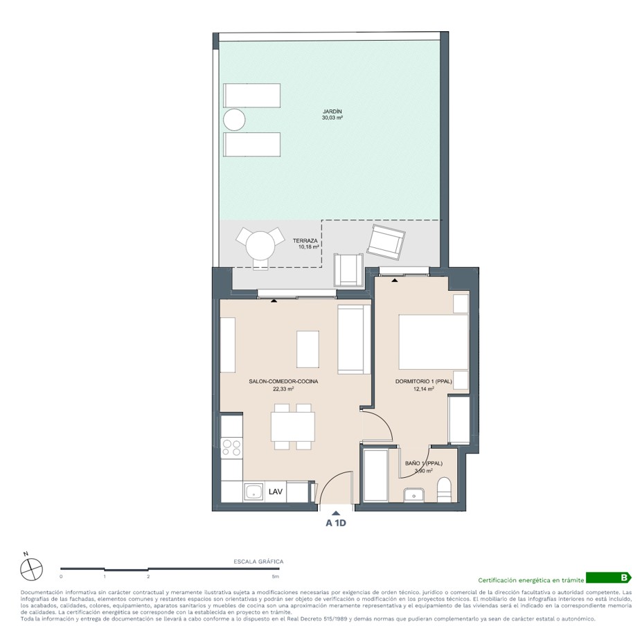 Apartamento en planta baja con gran terraza junto al Club Náutico de Dénia